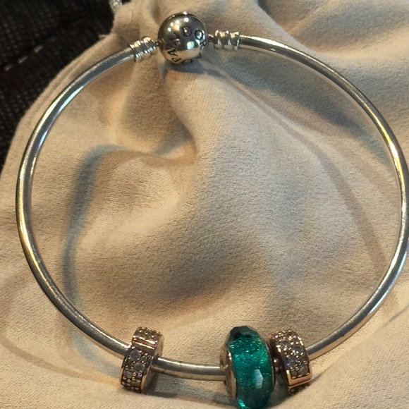 Pandora Silver Bracelet and Charms - Picture 6 of 6